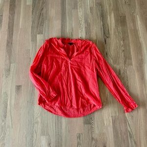 J crew large clip dot blouse